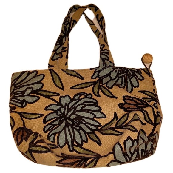 Kindred Spirit Style Handbags - Vintage Kindred Spirit Style Floral Chenille Tapestry Tote Bag Boho Made in USA